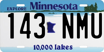 MN license plate 143NMU