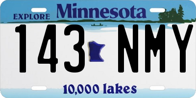 MN license plate 143NMY
