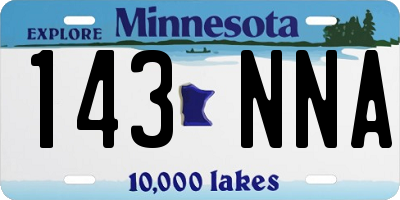 MN license plate 143NNA