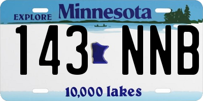 MN license plate 143NNB