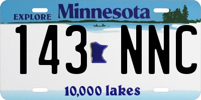 MN license plate 143NNC