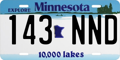 MN license plate 143NND