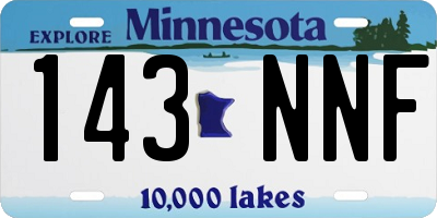 MN license plate 143NNF