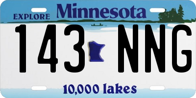 MN license plate 143NNG