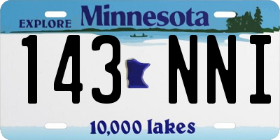 MN license plate 143NNI