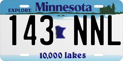 MN license plate 143NNL