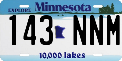 MN license plate 143NNM