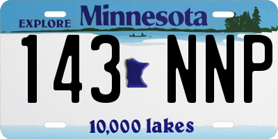 MN license plate 143NNP