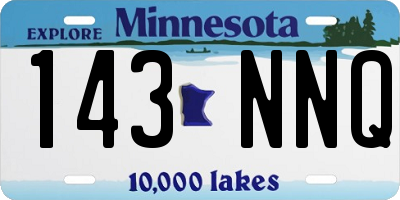 MN license plate 143NNQ