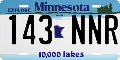 MN license plate 143NNR