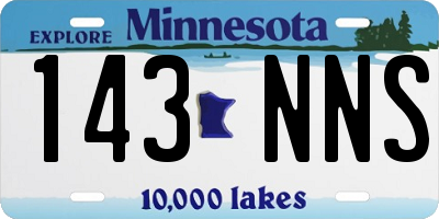 MN license plate 143NNS
