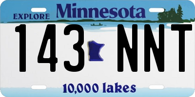 MN license plate 143NNT