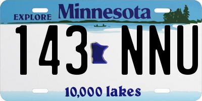 MN license plate 143NNU