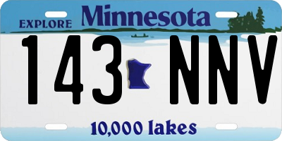 MN license plate 143NNV