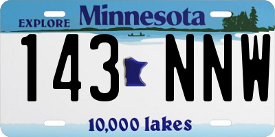 MN license plate 143NNW