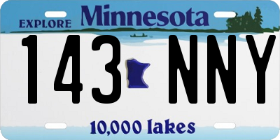 MN license plate 143NNY