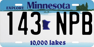 MN license plate 143NPB