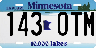 MN license plate 143OTM
