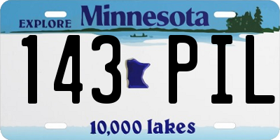 MN license plate 143PIL