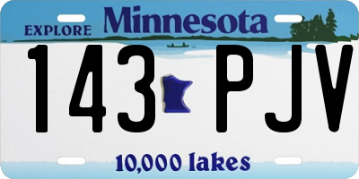 MN license plate 143PJV
