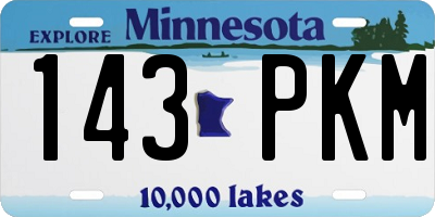 MN license plate 143PKM