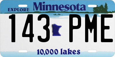 MN license plate 143PME