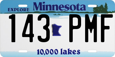MN license plate 143PMF