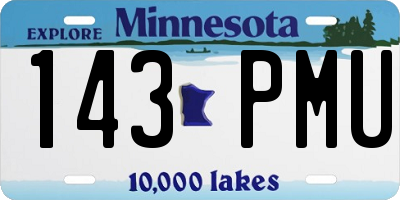 MN license plate 143PMU