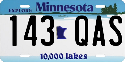 MN license plate 143QAS
