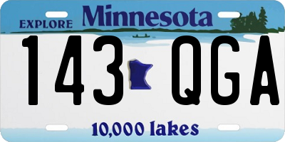 MN license plate 143QGA