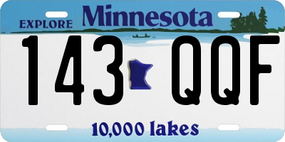MN license plate 143QQF