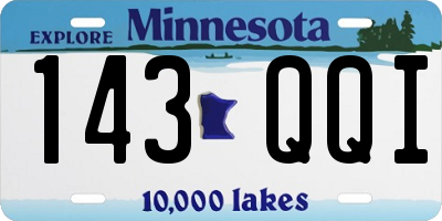 MN license plate 143QQI