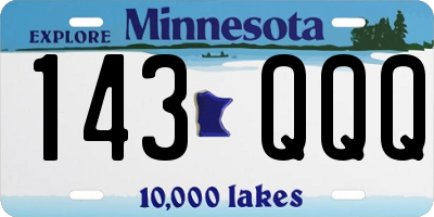 MN license plate 143QQQ