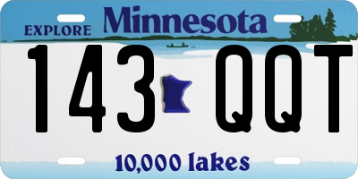 MN license plate 143QQT