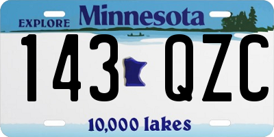 MN license plate 143QZC