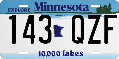 MN license plate 143QZF