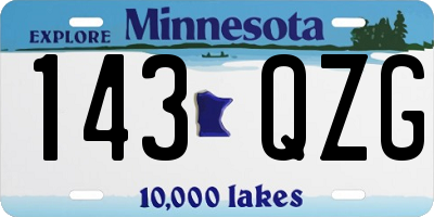 MN license plate 143QZG