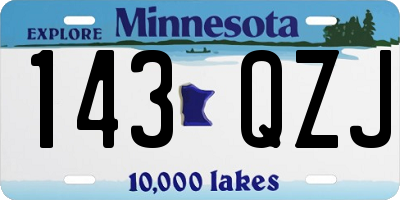 MN license plate 143QZJ