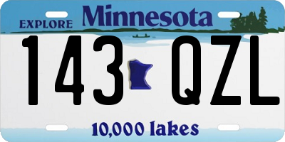 MN license plate 143QZL