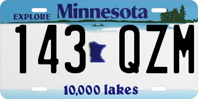 MN license plate 143QZM