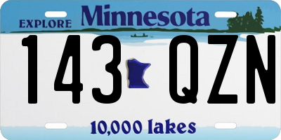 MN license plate 143QZN