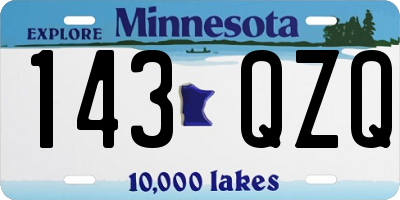 MN license plate 143QZQ