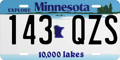 MN license plate 143QZS