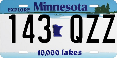 MN license plate 143QZZ