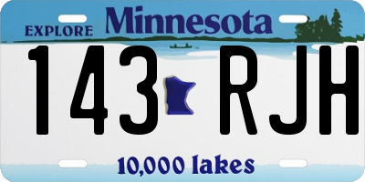 MN license plate 143RJH