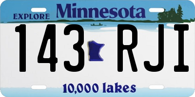 MN license plate 143RJI