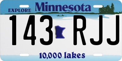MN license plate 143RJJ