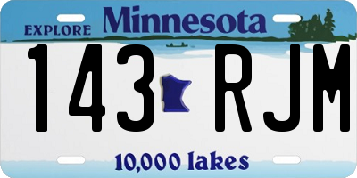 MN license plate 143RJM