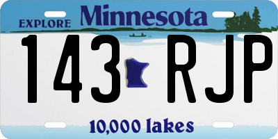 MN license plate 143RJP
