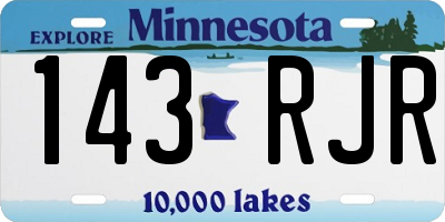 MN license plate 143RJR